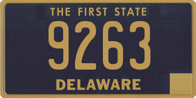 DE license plate 9263
