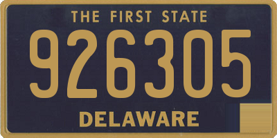 DE license plate 926305