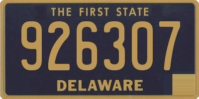 DE license plate 926307