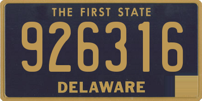 DE license plate 926316