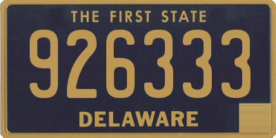 DE license plate 926333
