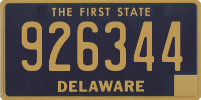 DE license plate 926344