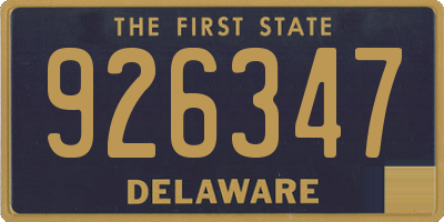 DE license plate 926347
