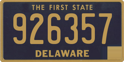 DE license plate 926357