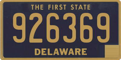 DE license plate 926369