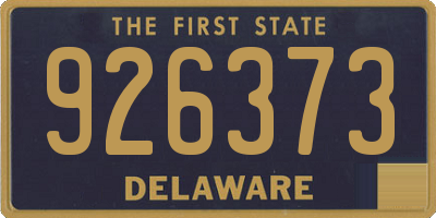 DE license plate 926373