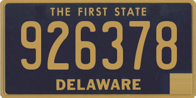 DE license plate 926378