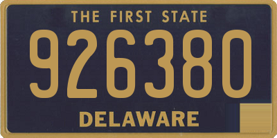 DE license plate 926380
