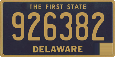 DE license plate 926382