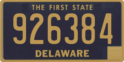 DE license plate 926384