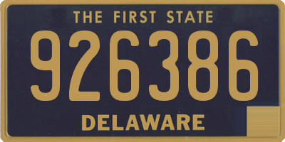 DE license plate 926386