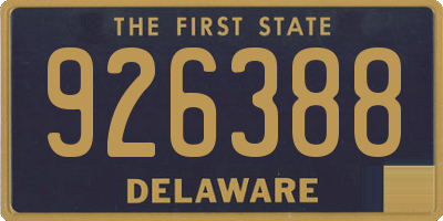 DE license plate 926388