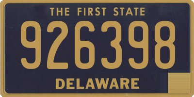 DE license plate 926398