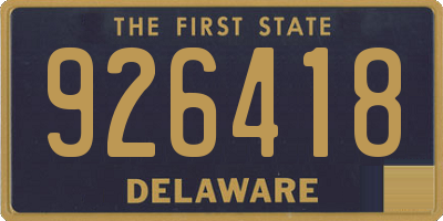 DE license plate 926418