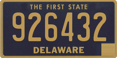DE license plate 926432