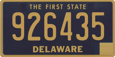 DE license plate 926435
