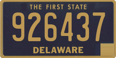 DE license plate 926437