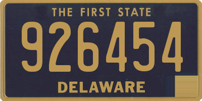 DE license plate 926454
