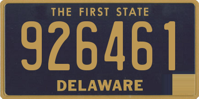 DE license plate 926461