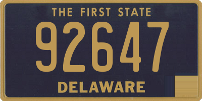 DE license plate 92647