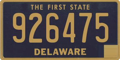 DE license plate 926475