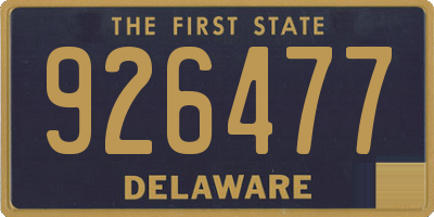 DE license plate 926477