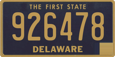 DE license plate 926478