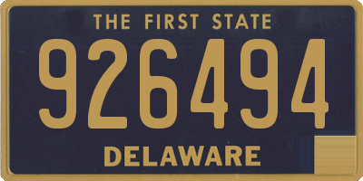 DE license plate 926494
