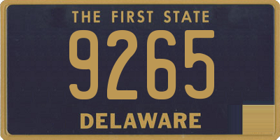 DE license plate 9265