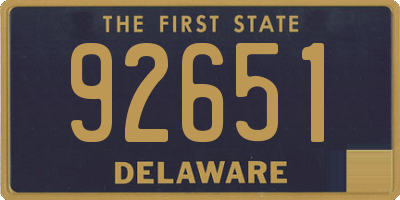 DE license plate 92651