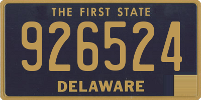 DE license plate 926524