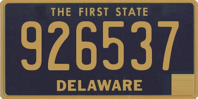 DE license plate 926537