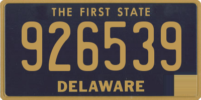 DE license plate 926539