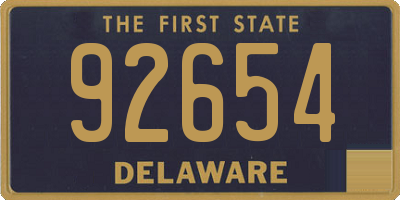 DE license plate 92654