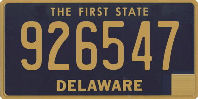 DE license plate 926547
