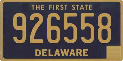 DE license plate 926558