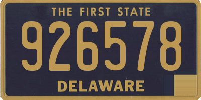 DE license plate 926578