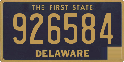 DE license plate 926584