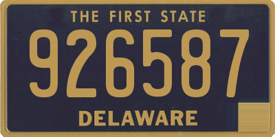 DE license plate 926587