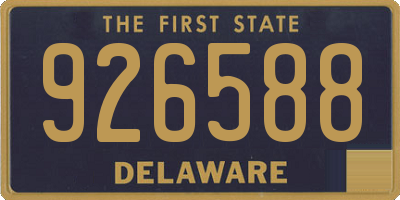 DE license plate 926588