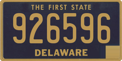 DE license plate 926596