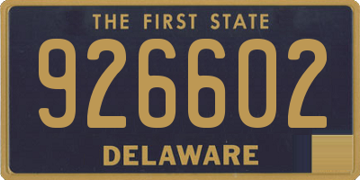 DE license plate 926602