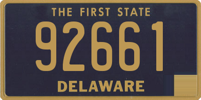 DE license plate 92661
