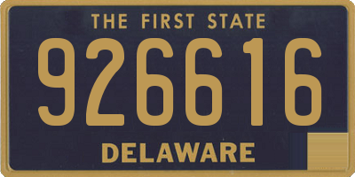DE license plate 926616