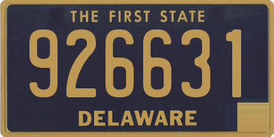 DE license plate 926631