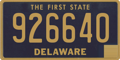 DE license plate 926640