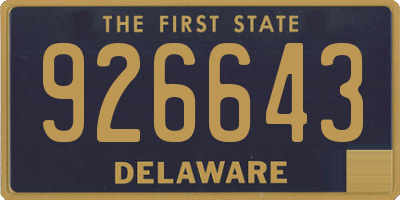DE license plate 926643