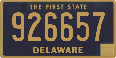 DE license plate 926657