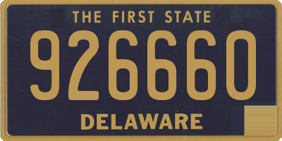 DE license plate 926660