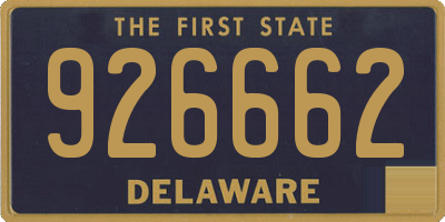 DE license plate 926662